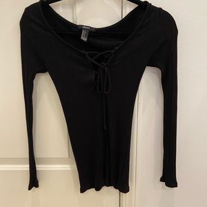 Black lace up long sleeve from Forever 21